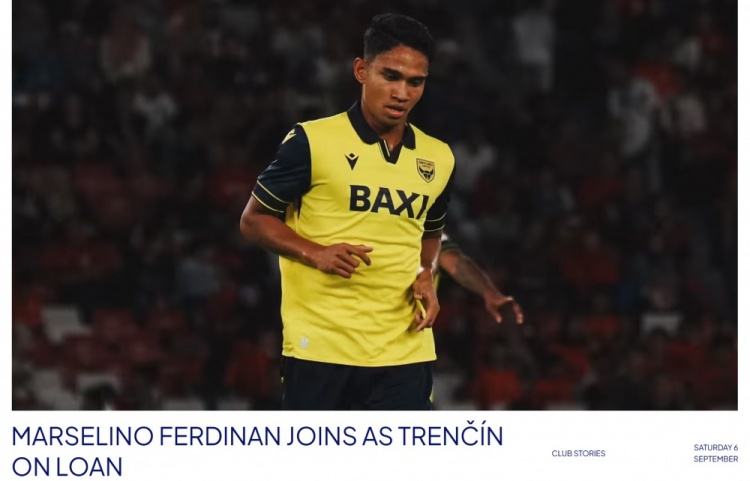 球探比分-牛津联官方：印尼国脚费迪南租借加盟斯洛伐克球队特伦辛