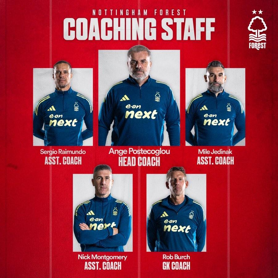 球探官网-诺丁汉森林官方：耶迪纳克等四人加入澳波教练组