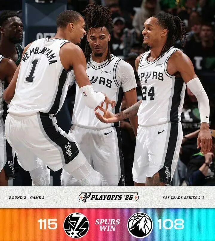 球探直播-上去就是一巴掌!2:1!文班39+15+5帽对飙金刚狼!